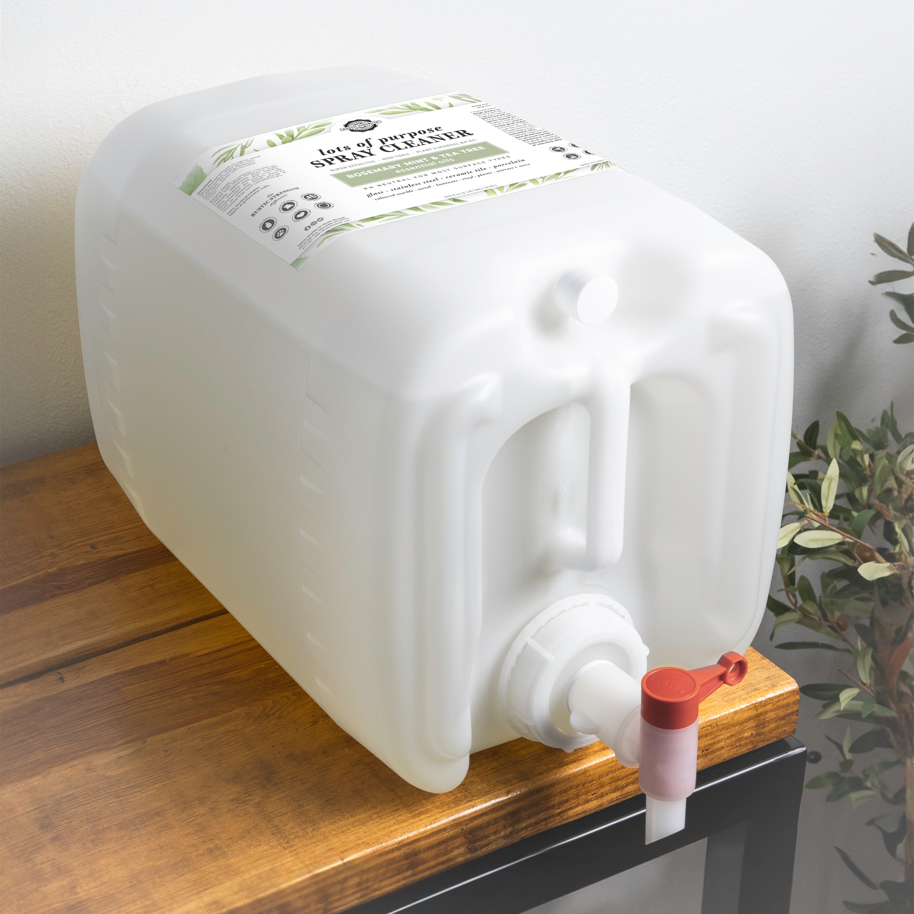 Lots of Purpose Spray Cleaner | Rosemary, Mint & Tea Tree 5 Gallon Eco Jug with Spout
