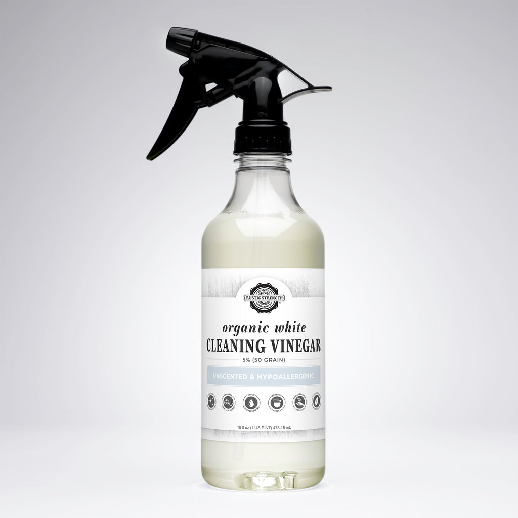 Organic White Cleaning Vinegar | 5% (50 grain) 16 oz Plastic Spray Bottle