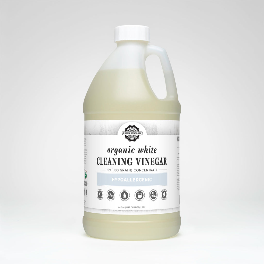 Organic White Cleaning Vinegar Concentrate | 10% (100 grain) Half Gallon Plastic