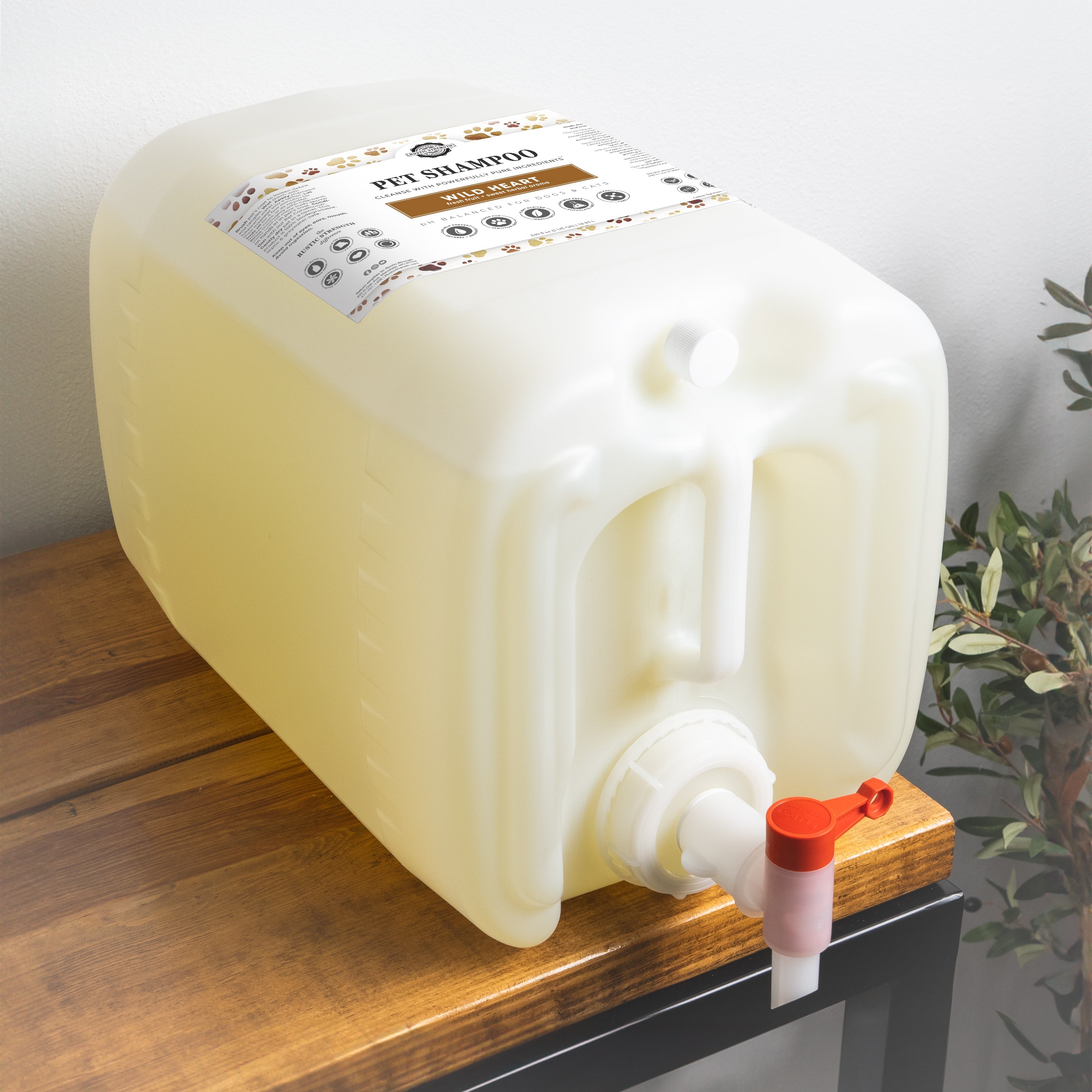 Pet Shampoo | Soothing & Deodorizing | Wild Heart 5 Gallon Eco Jug with Spout