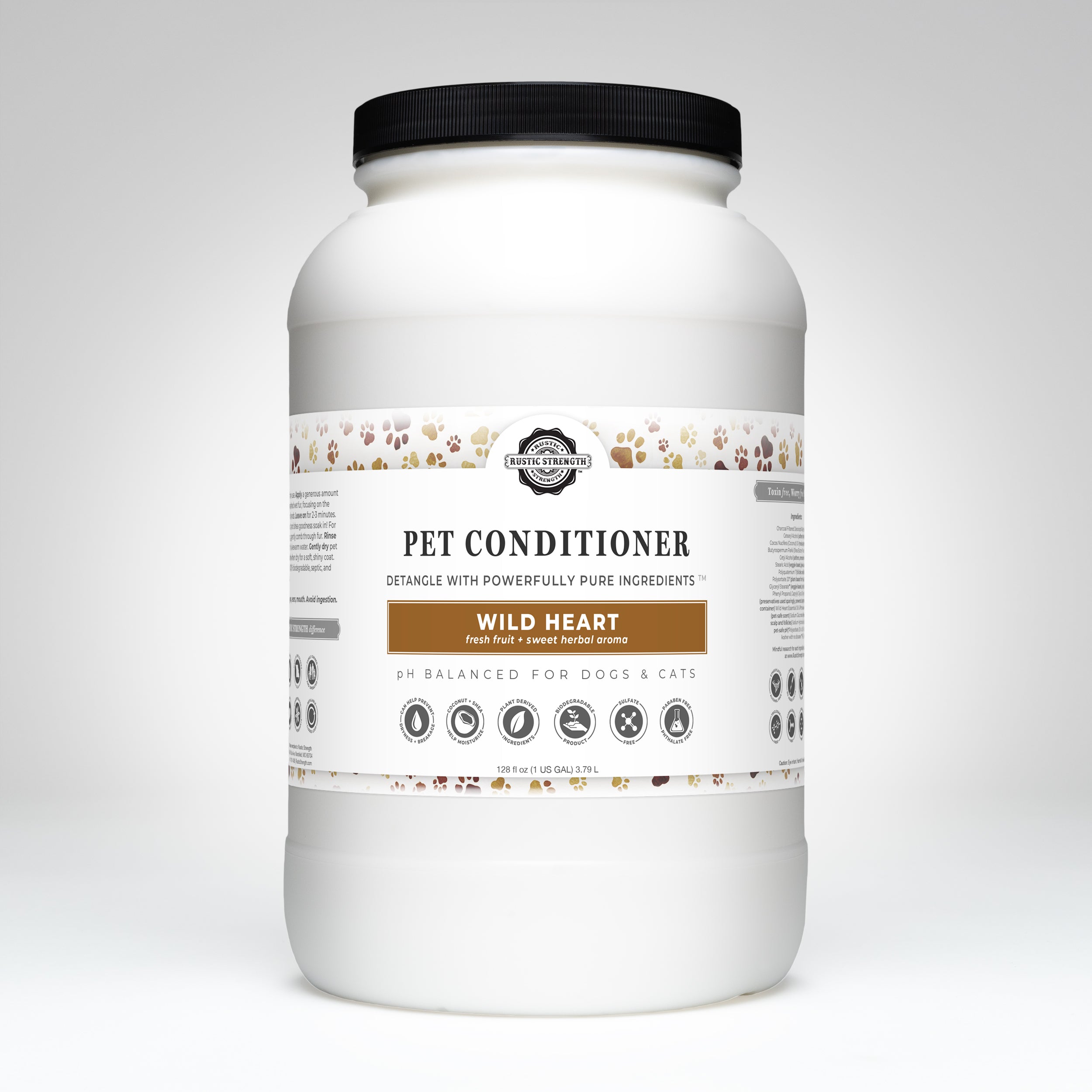 Pet Conditioner | Detangling & Softening | Wild Heart Gallon Jar Plastic