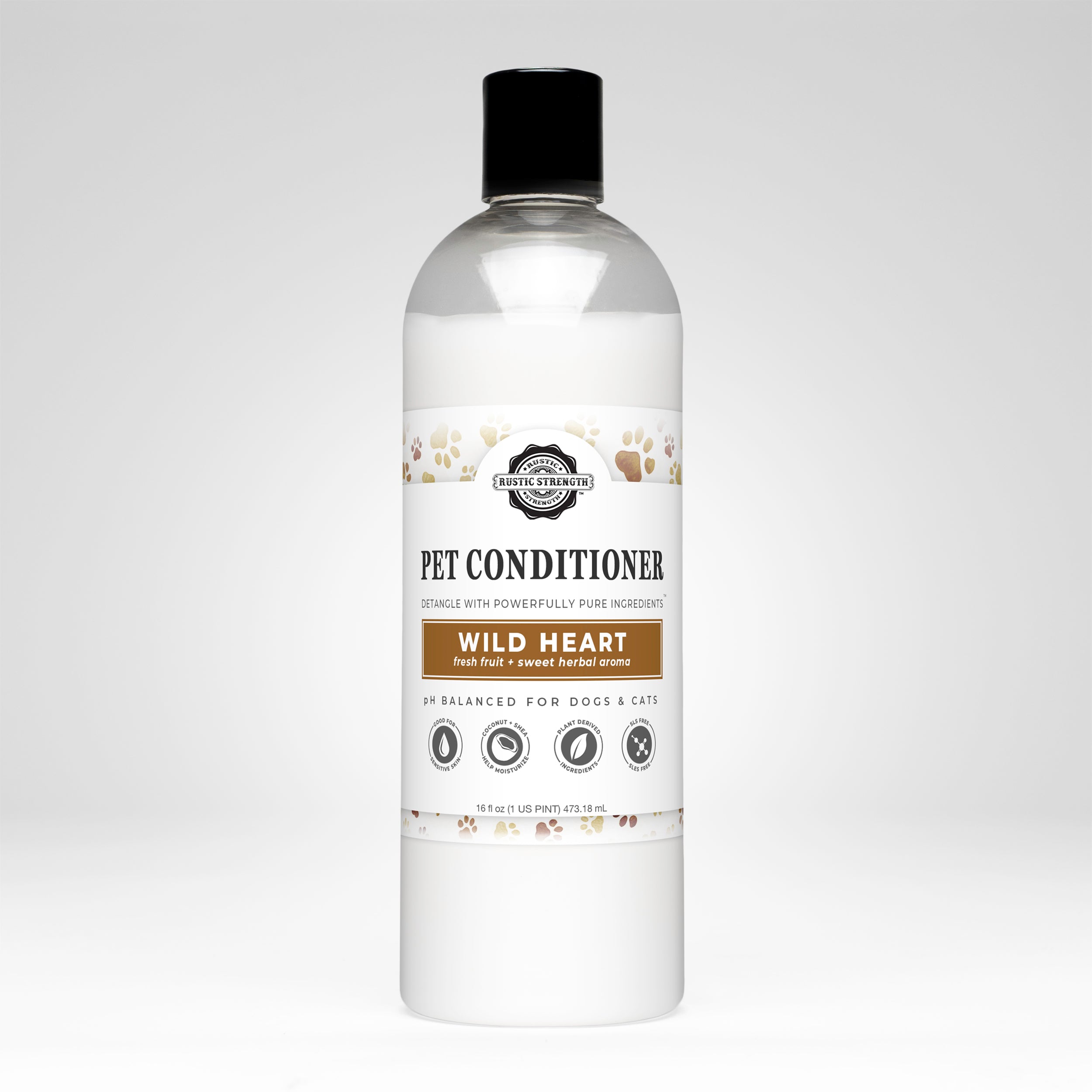 Pet Conditioner | Detangling & Softening | Wild Heart 16 oz Plastic