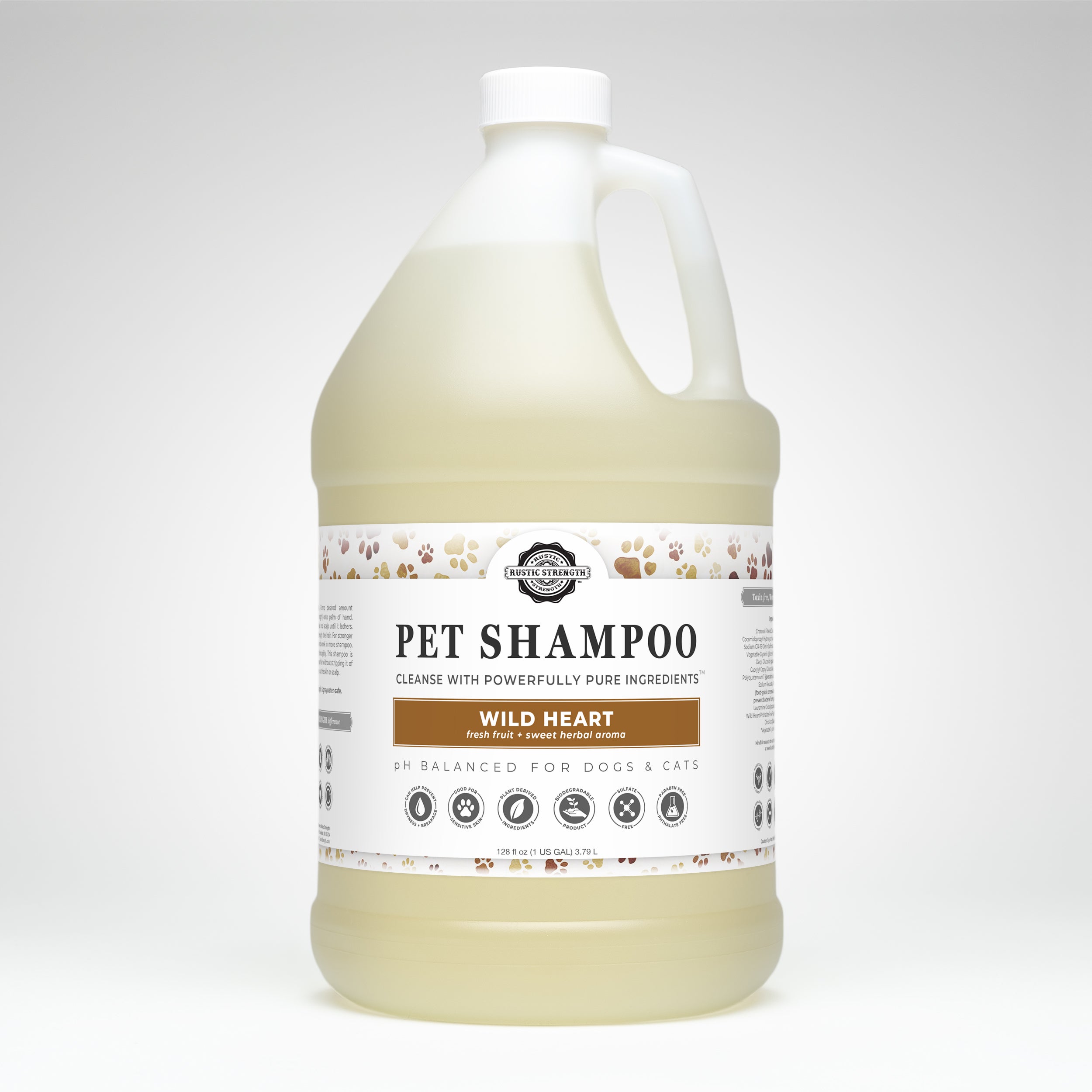 Pet Shampoo | Soothing & Deodorizing | Wild Heart Gallon Plastic