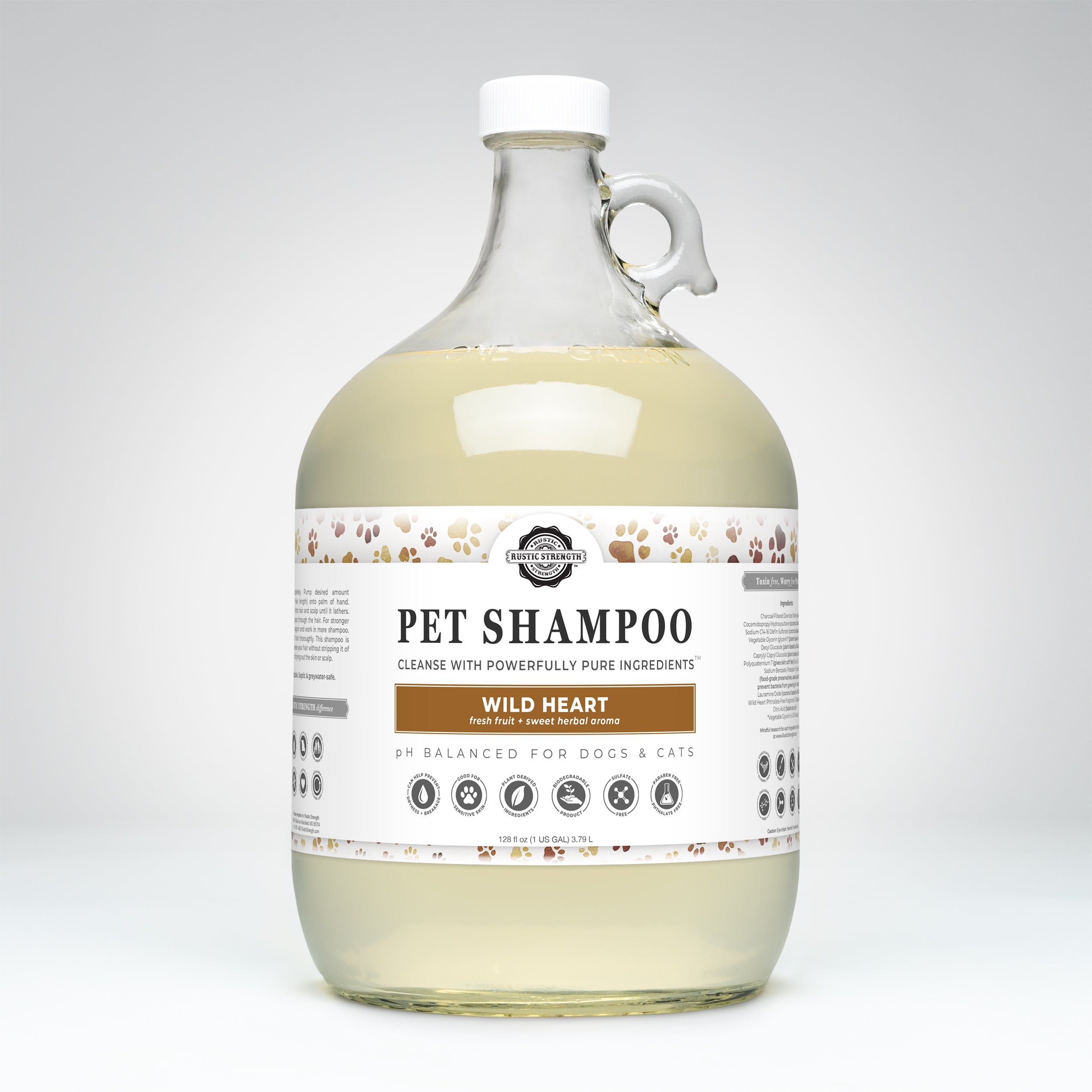 Pet Shampoo | Soothing & Deodorizing | Wild Heart Gallon Glass