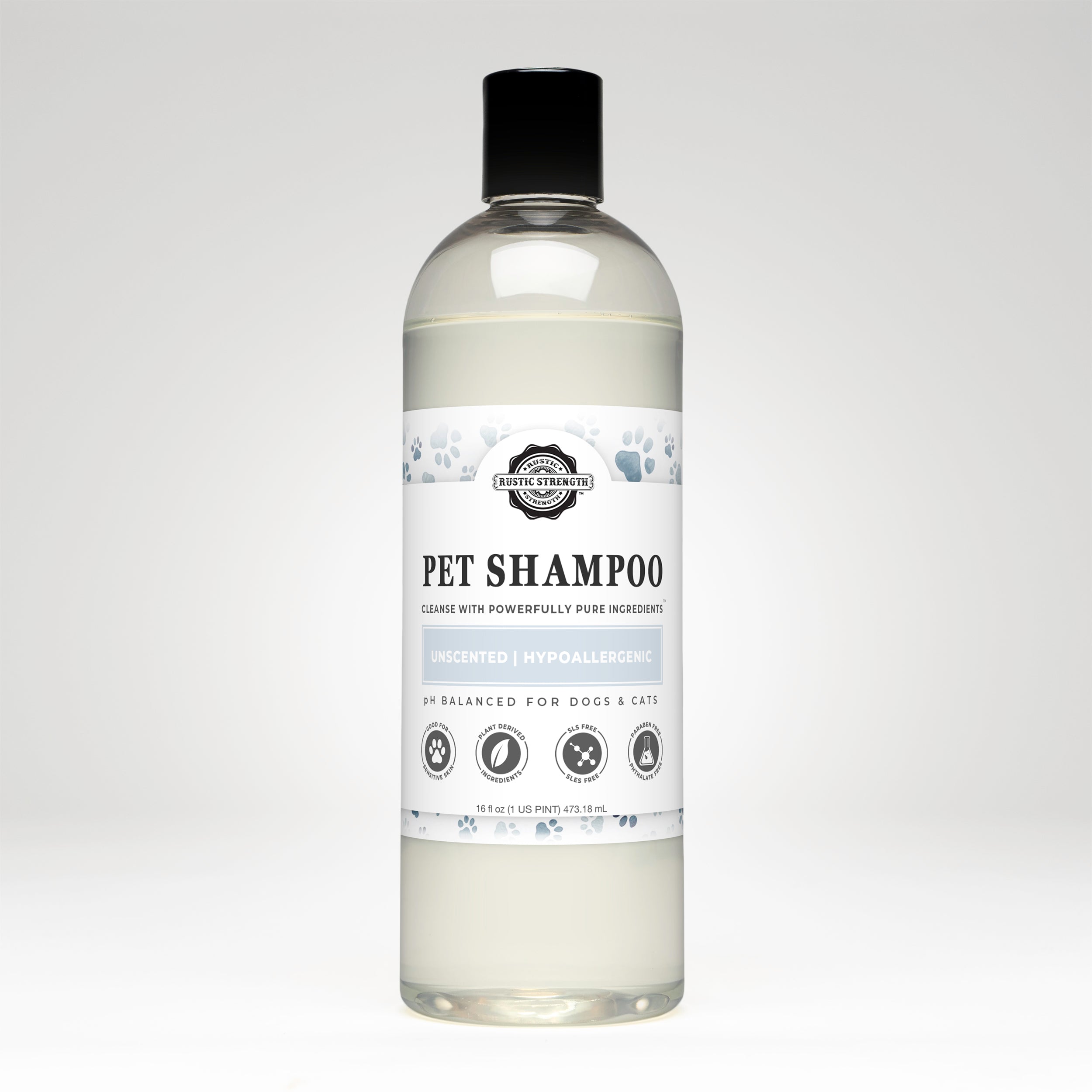 Pet Shampoo | Soothing & Deodorizing | Unscented 16 oz Plastic