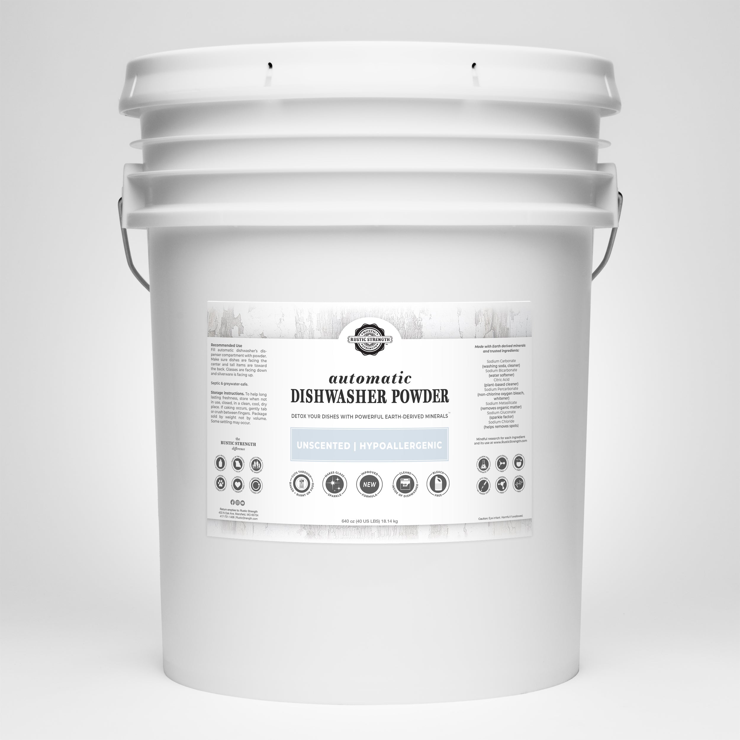 Automatic Dishwasher Powder 40 LB Bucket