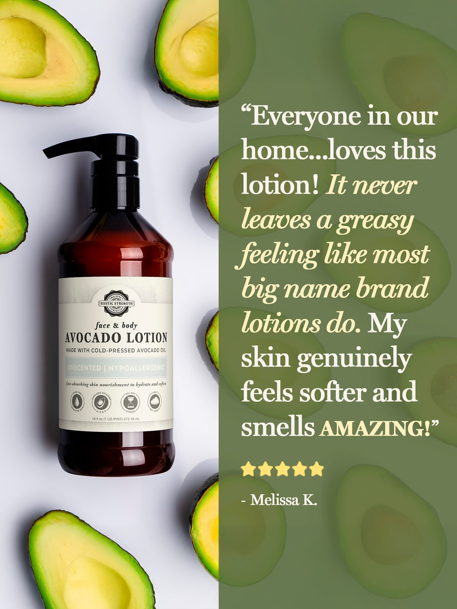 Avocado Lotion | Lavender & Tea Tree