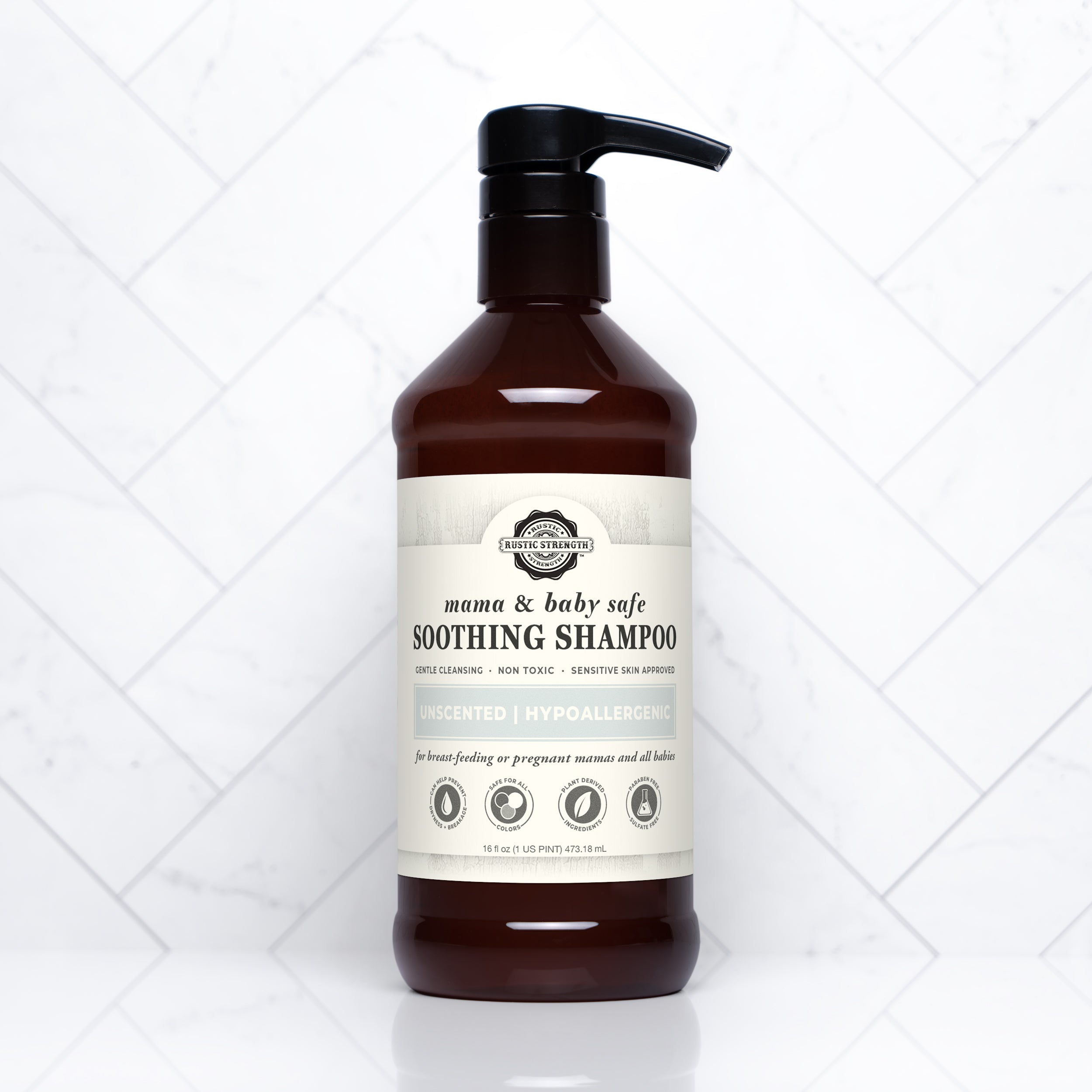 Soothing Shampoo | Mama + Baby Safe 16 oz Plastic