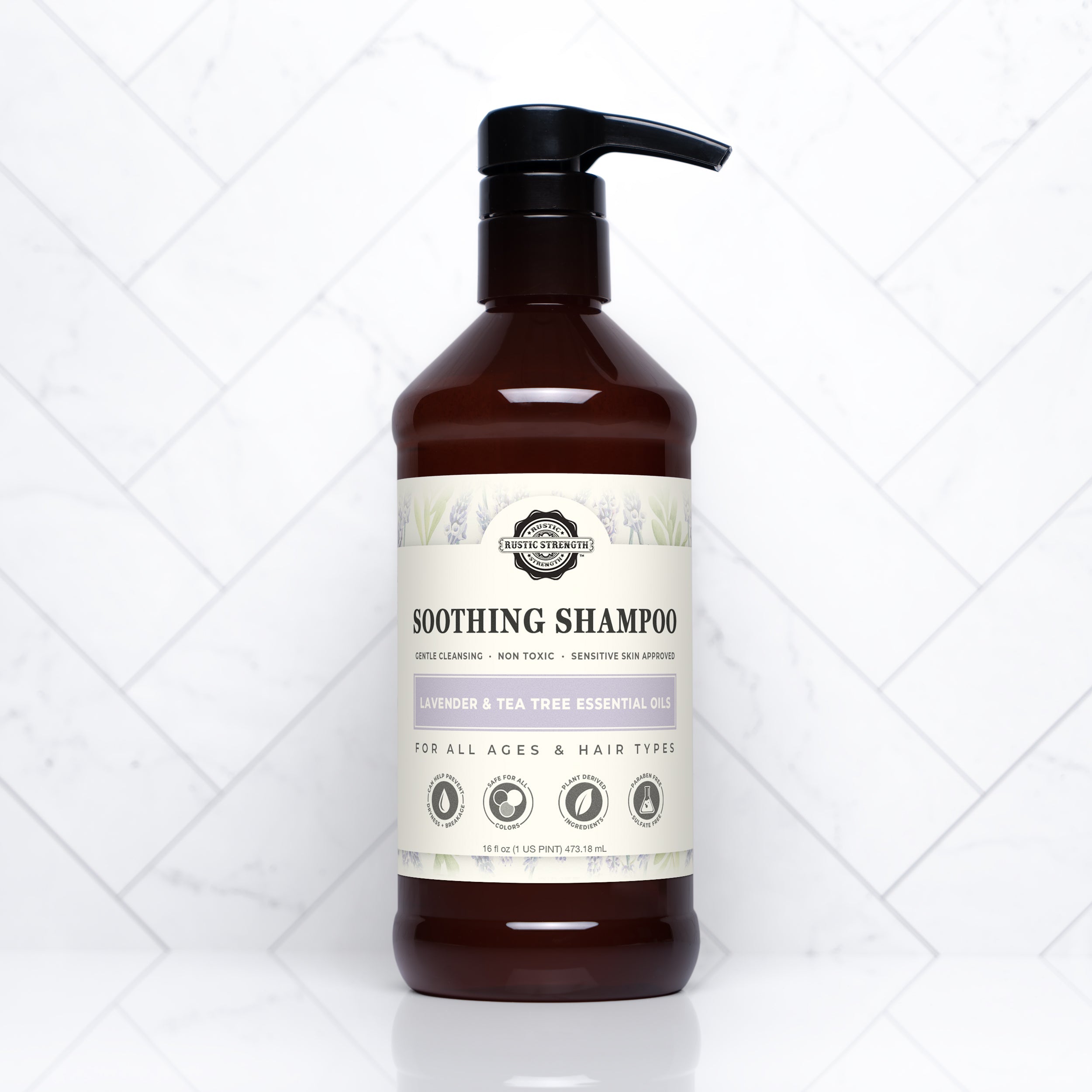 Soothing Shampoo | Lavender & Tea Tree 16 oz Plastic