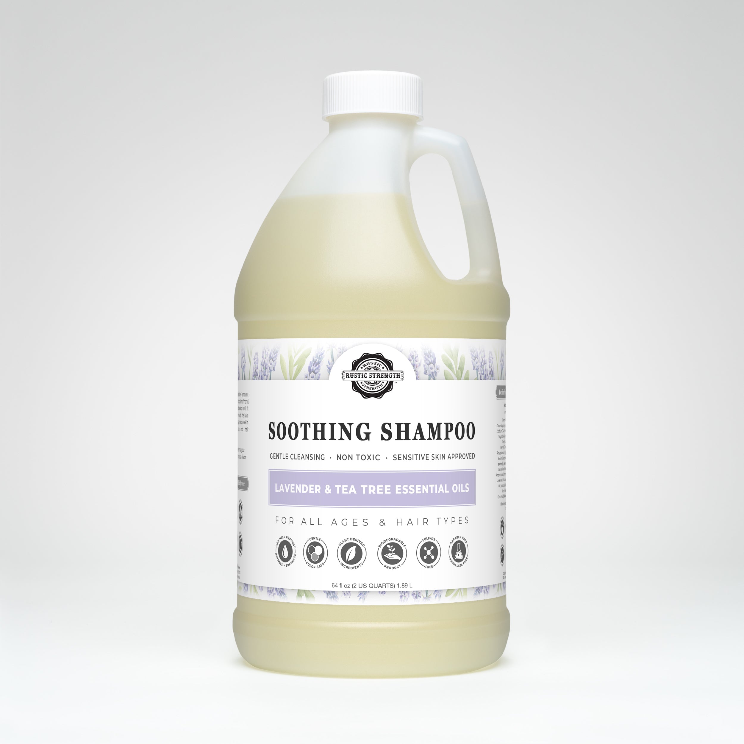 Soothing Shampoo | Lavender & Tea Tree Half Gallon Plastic