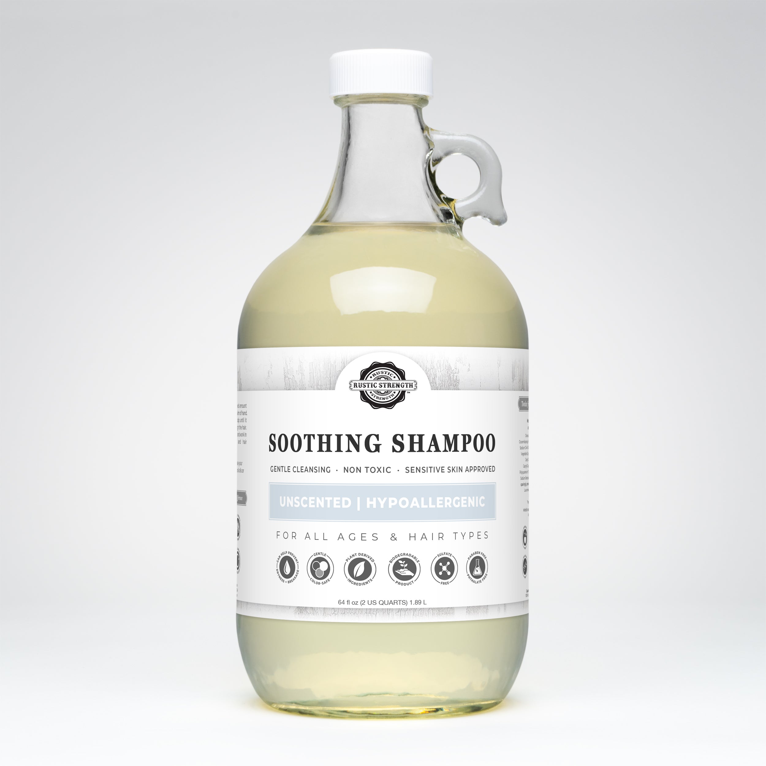 Soothing Shampoo | Unscented Half Gallon Glass