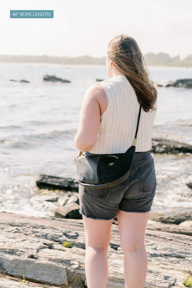 Sling Bag // in Black Leather