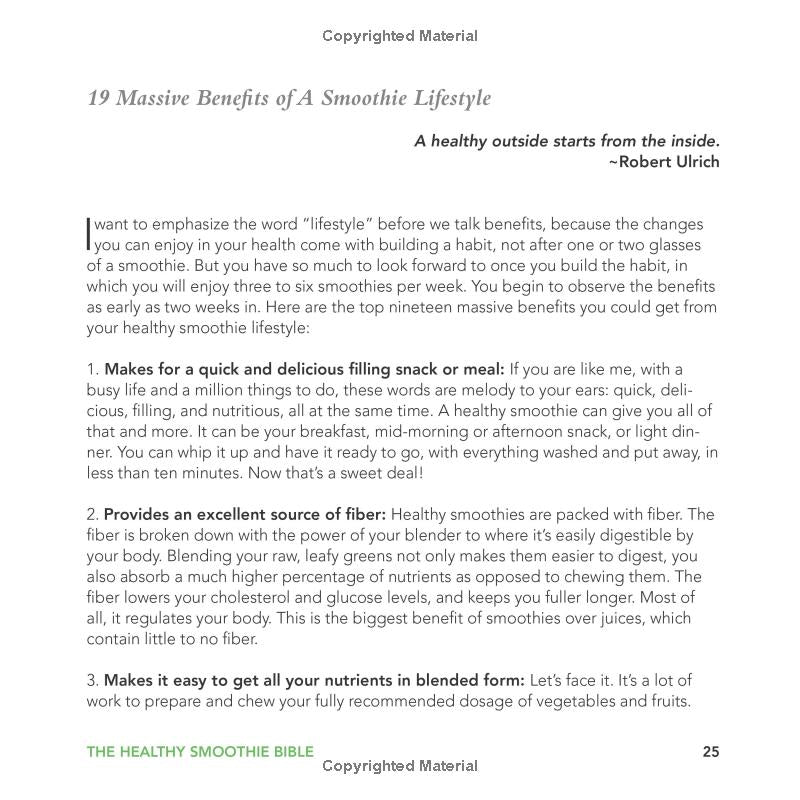 The Healthy Smoothie Bible: Lose Weight, Detoxify, Fight Disease, and Live Long (Spiral Bound)