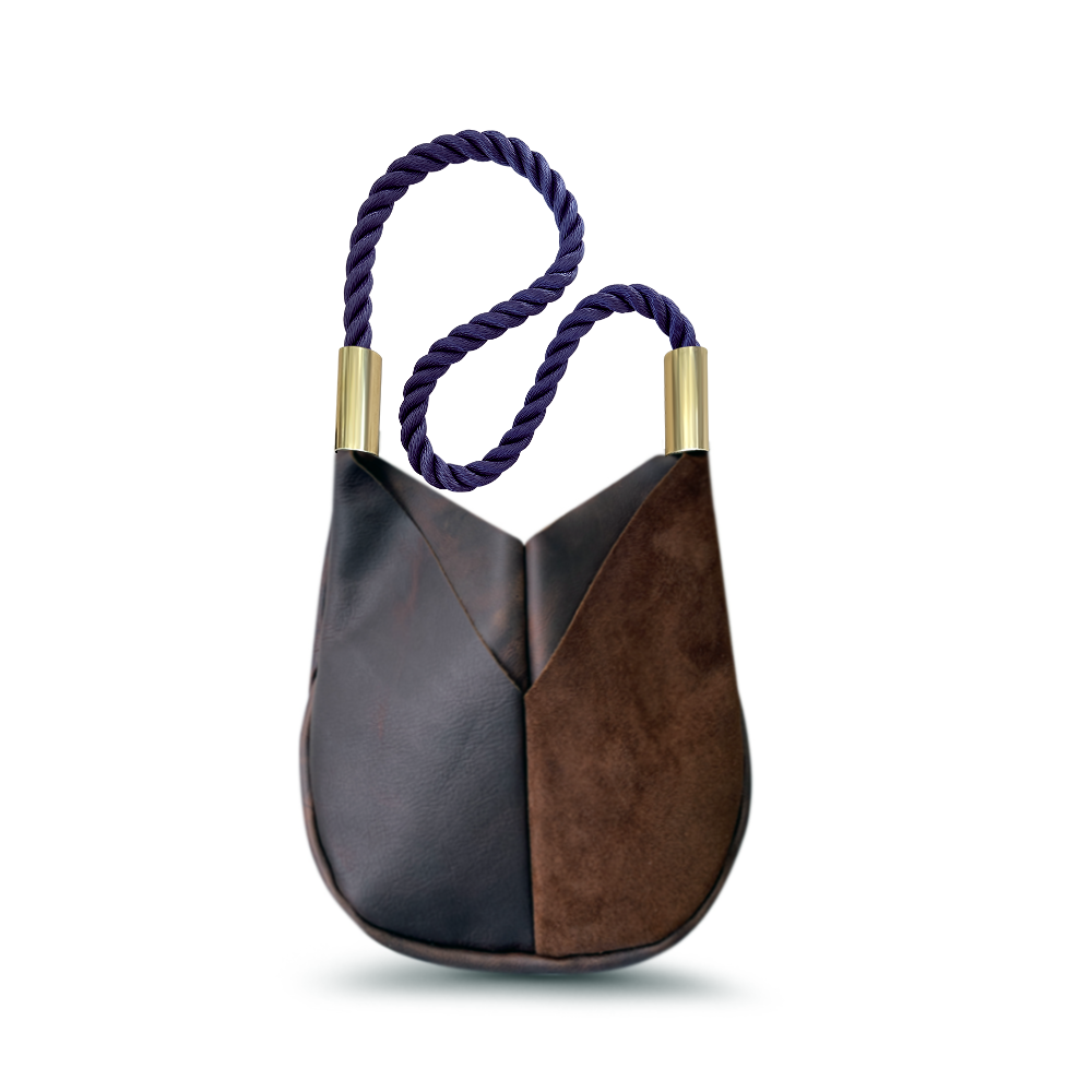 Original Wildwood Bag // Small Crossbody in Brown Leather New England Navy Handbag Only
