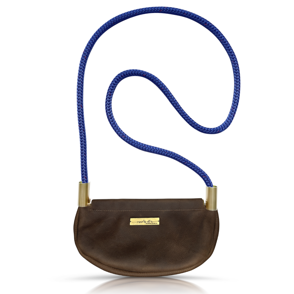 Clam Shell Bag // in Brown Leather Handbag Only