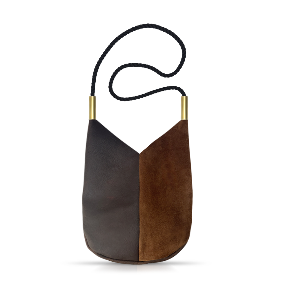 Mermaid Purse // in Brown Leather Summer Night Black Handbag Only