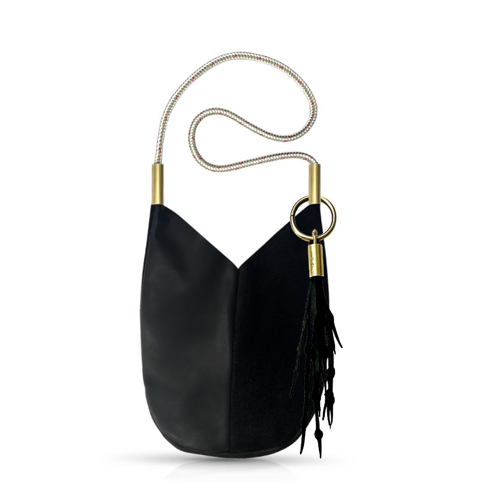 Mermaid Purse // in Black Leather Oyster Shell Gold Add a Matching Seaweed Tassel (save $10)