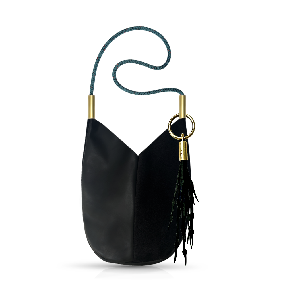 Mermaid Purse // in Black Leather Seaside Teal Add a Matching Seaweed Tassel (save $10)