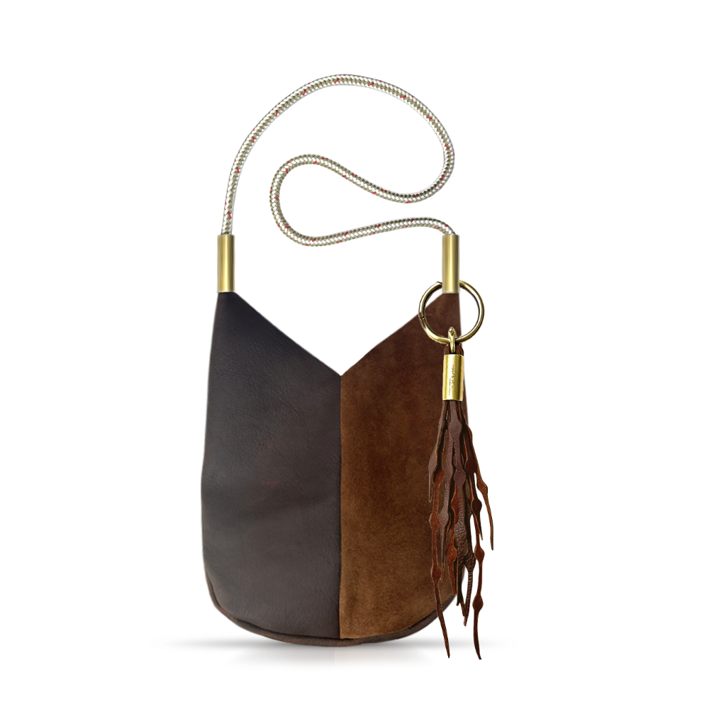 Mermaid Purse // in Brown Leather Oyster Shell Gold Add a Matching Seaweed Tassel (save $10)
