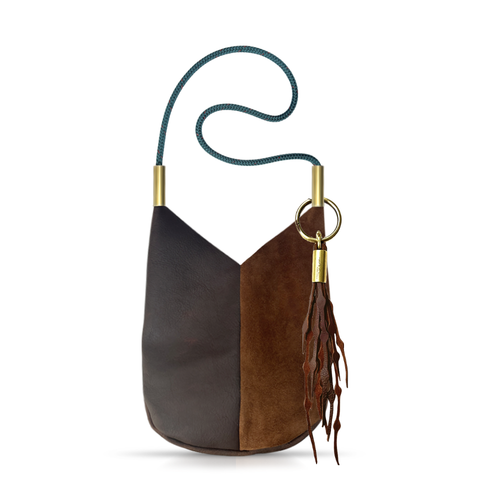 Mermaid Purse // in Brown Leather Seaside Teal Add a Matching Seaweed Tassel (save $10)