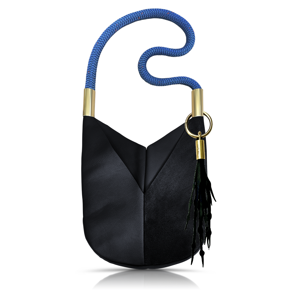 Original Wildwood Bag // Large Crossbody in Black Leather Add a Matching Seaweed Tassel (save $10)