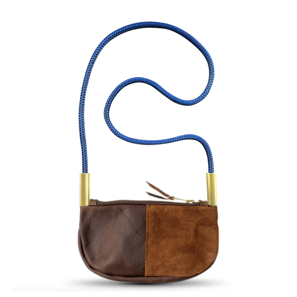 Zip Crossbody // in Brown Leather Handbag Only