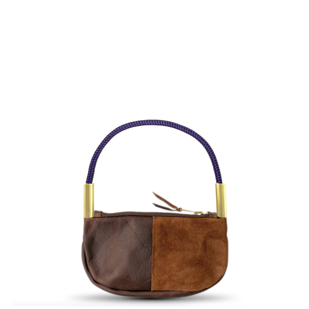Zip Crossbody // in Brown Leather