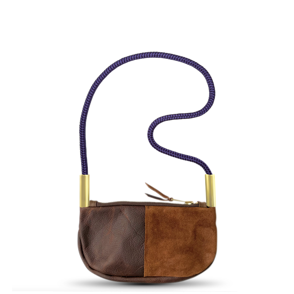 Zip Crossbody // in Brown Leather