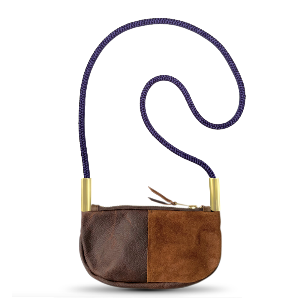 Zip Crossbody // in Brown Leather