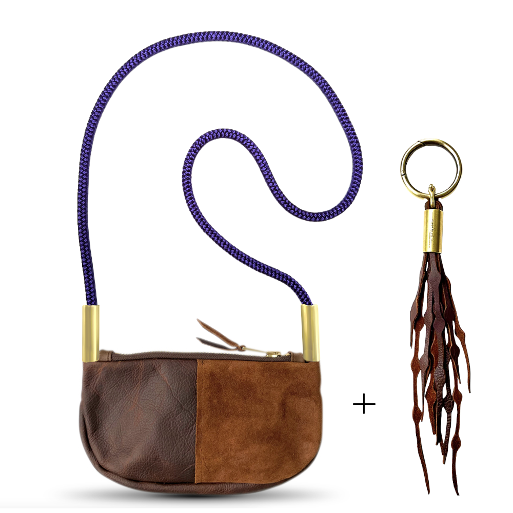 Zip Crossbody // in Brown Leather