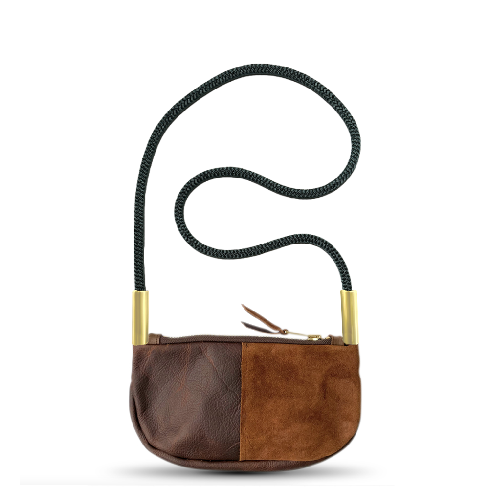 Zip Crossbody // in Brown Leather