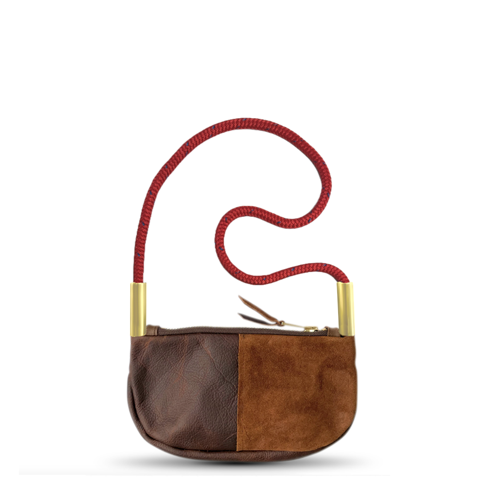 Zip Crossbody // in Brown Leather