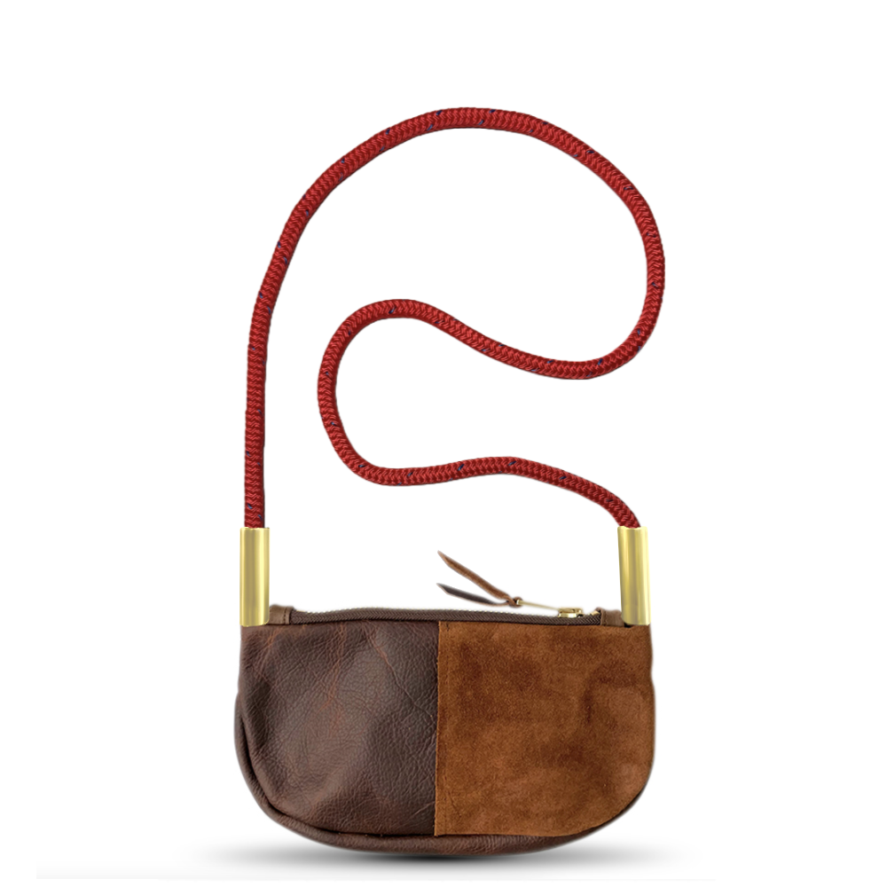 Zip Crossbody // in Brown Leather