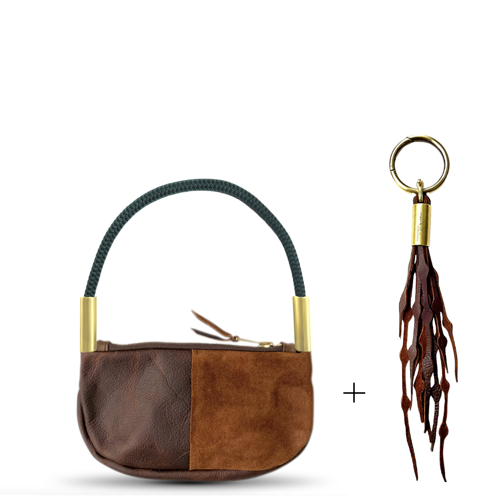 Zip Crossbody // in Brown Leather