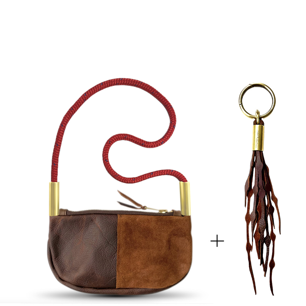 Zip Crossbody // in Brown Leather