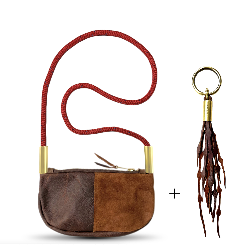 Zip Crossbody // in Brown Leather