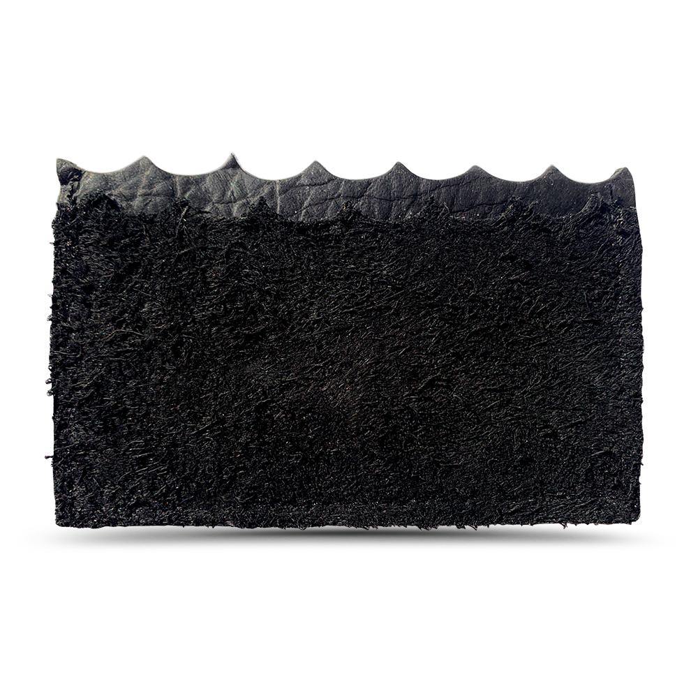 Mini Wallet with Oyster Shell // in Black Leather