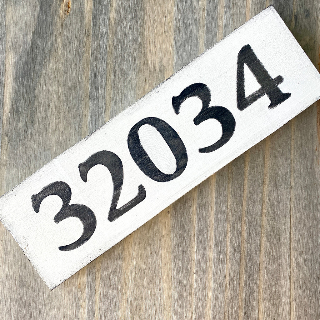 Small Zip Code Sign