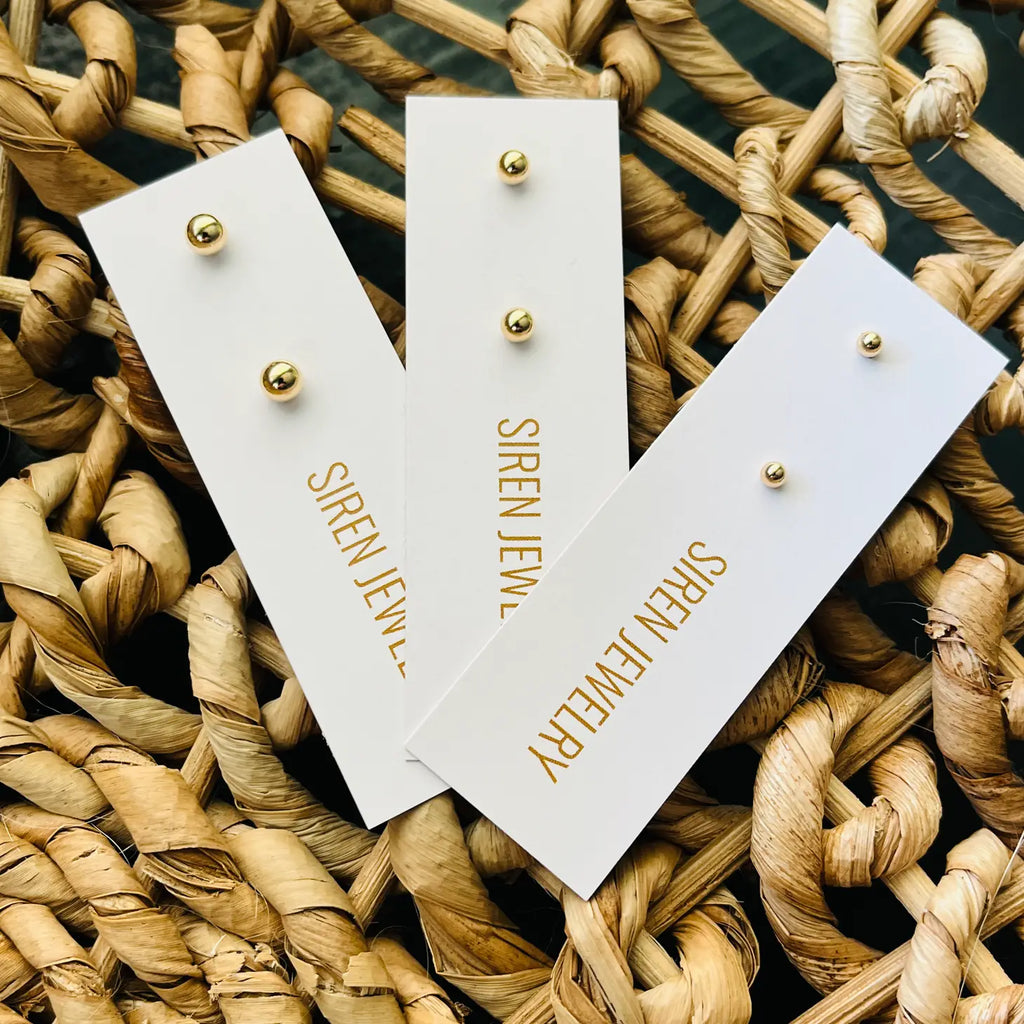 BALL STUD EARRINGS