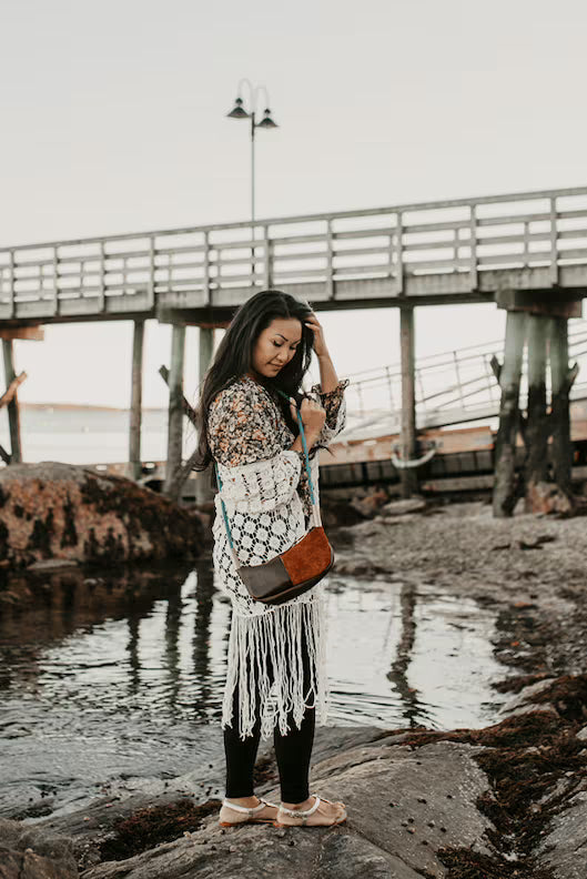 Zip Crossbody // in Brown Leather
