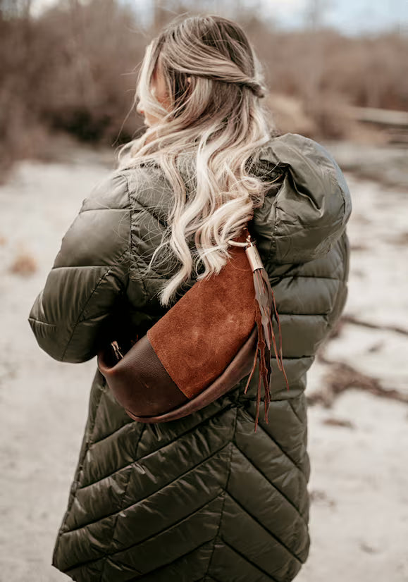 Sling Bag // in Brown Leather
