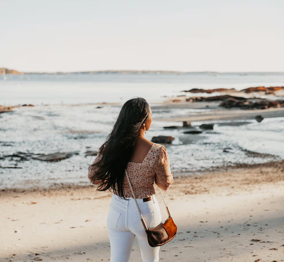 Zip Crossbody // in Brown Leather