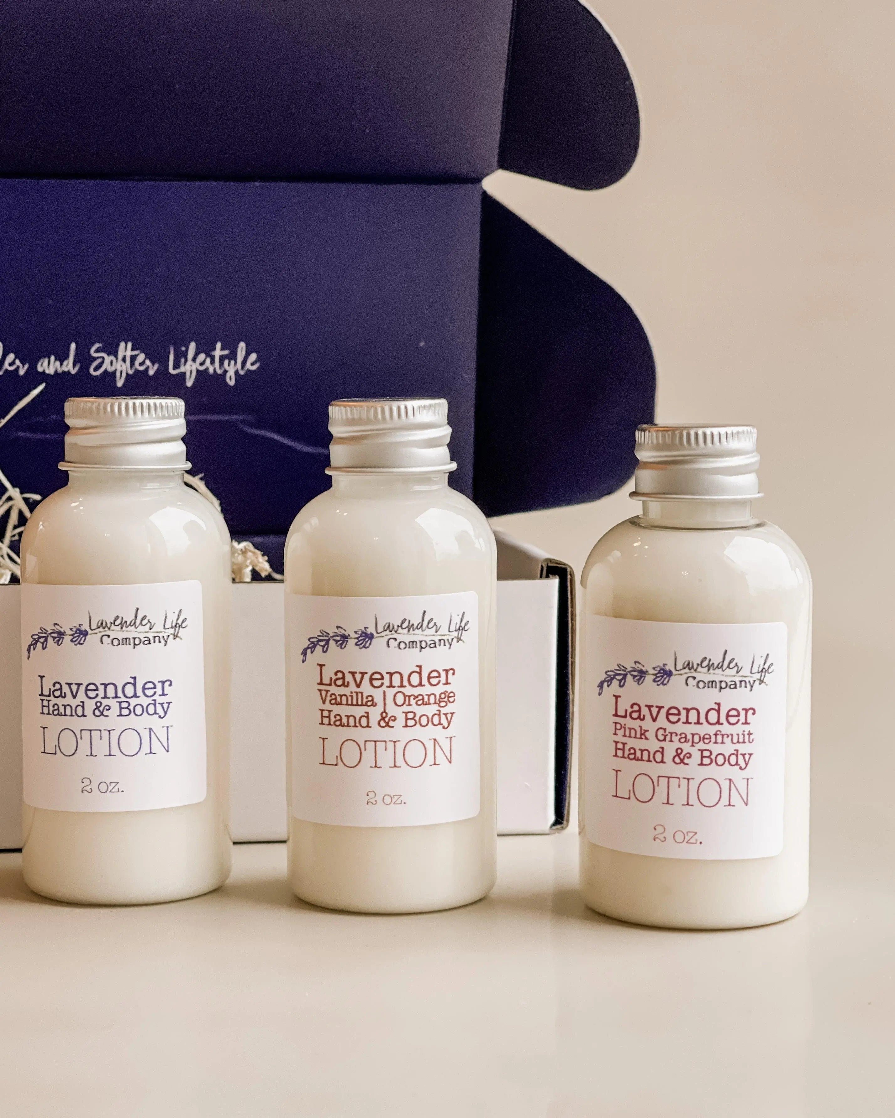 Lavender Hand & Body Lotion Box Set 3-2oz Hand & Body Lotions