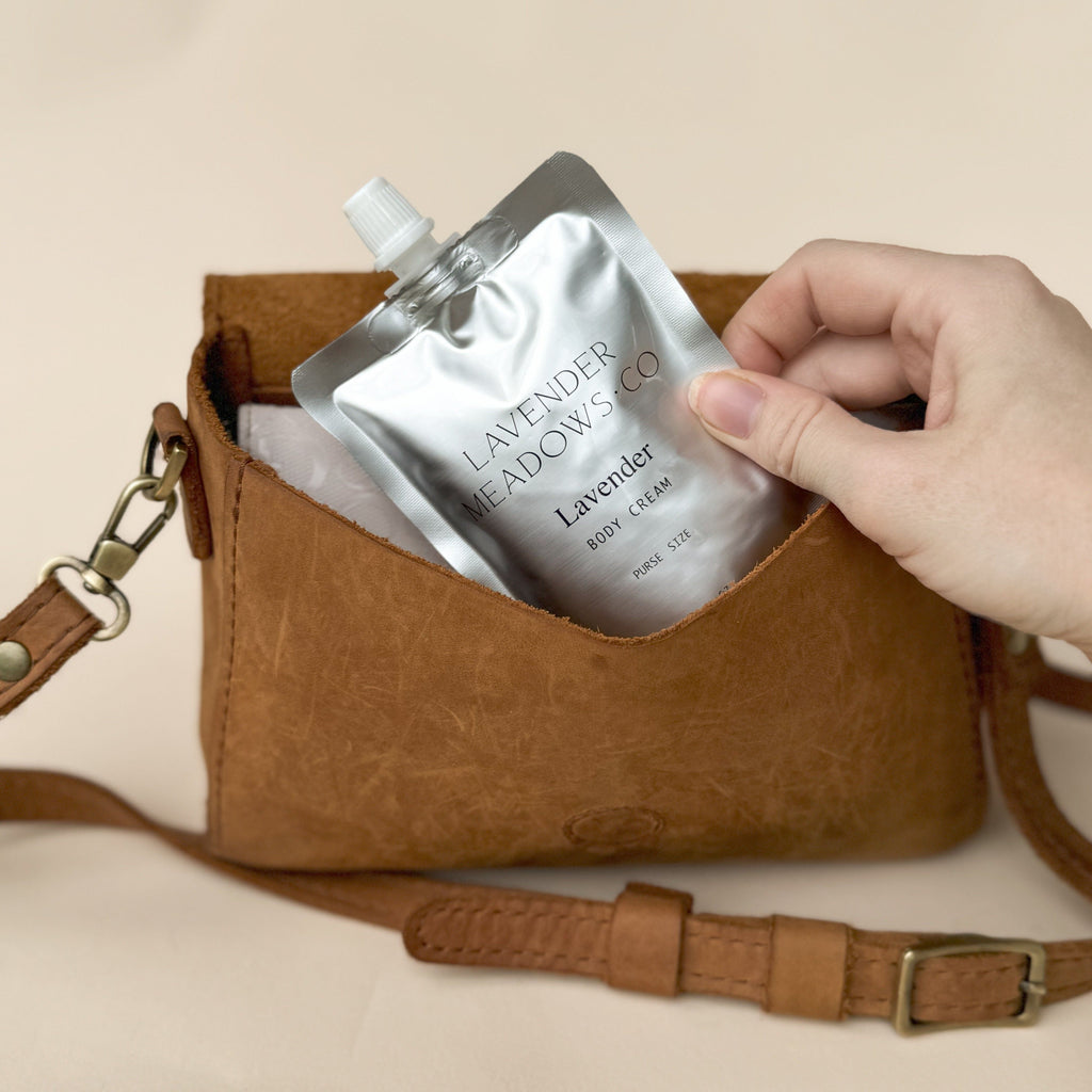 Lavender Body Cream Purse Pouch