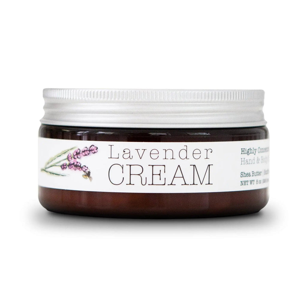 Lavender CREAM - Aromatherapy Hand & Body Cream -Lotion 8 oz or 16 oz 8 oz