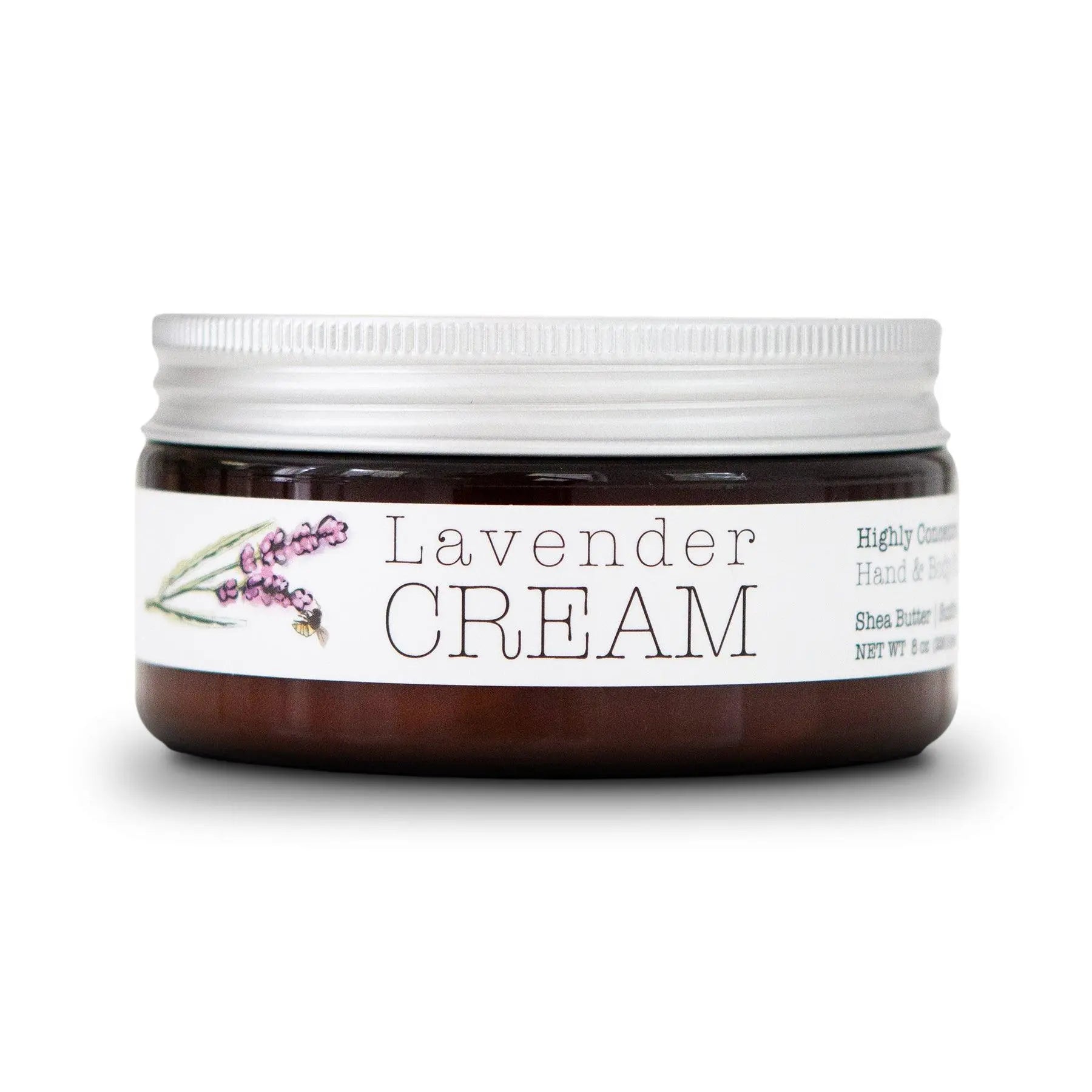 Lavender CREAM - Aromatherapy Hand & Body Cream -Lotion 8 oz or 16 oz 8 oz