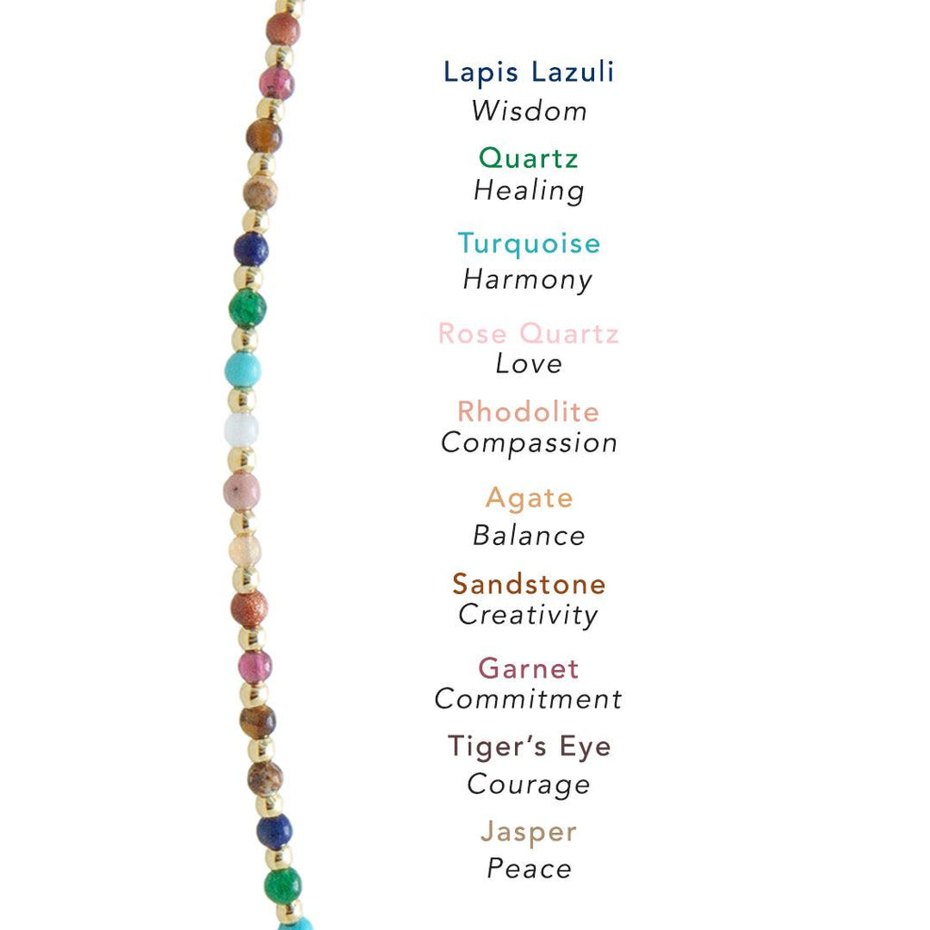 Master Healer 2mm + Dewdrop Necklace Stack