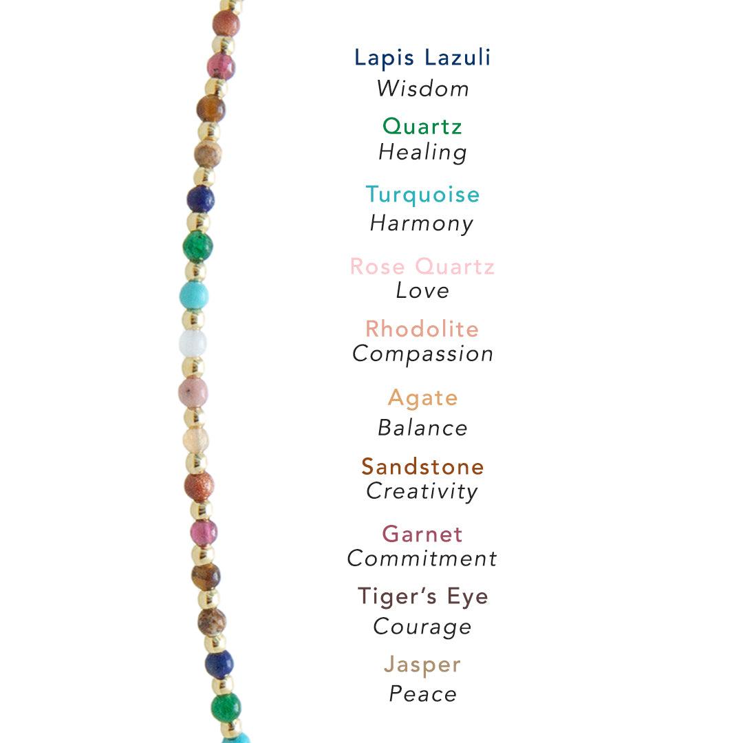 Master Healer 2mm + Dewdrop Necklace Stack