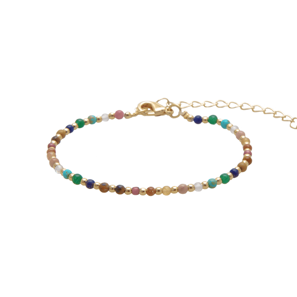 Master Healer 2mm Metal Accent Healing Bracelet Gold