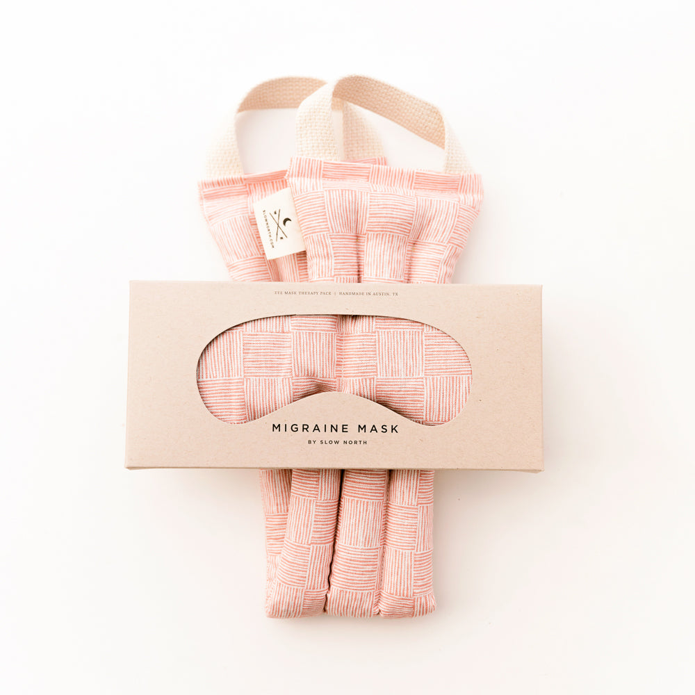 Eye Mask + Neck Wrap Bundle - Pink Pampas